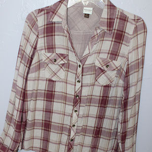 Sonoma Maroon Long Sleeve Button Down